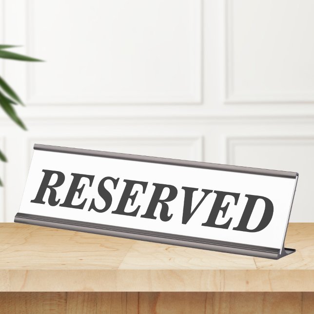 Porte-nom Pour Bureau Panneau de table réservée (Créateur téléchargé)