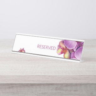 Porte-nom Pour Bureau Panneau Tabletop réservé