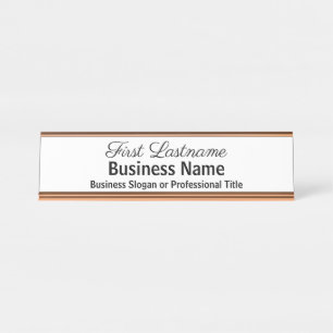 Porte-nom Pour Bureau Panneaux de bureau classiques modernes en rose gol