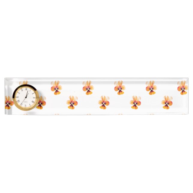 Porte-nom Pour Bureau panneaux orange (Devant)