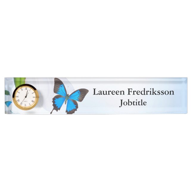 Porte-nom Pour Bureau Papillon (Devant)