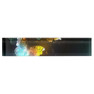 Porte-nom Pour Bureau Papillon lumineux et papillons de nuit