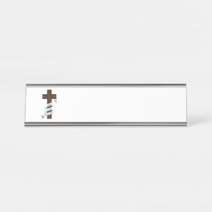 Porte-nom Pour Bureau Par le Christ