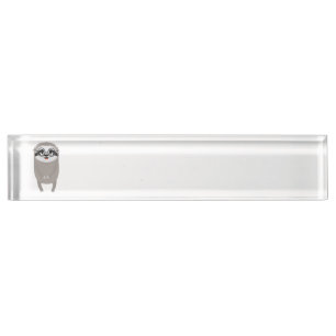 Porte-nom Pour Bureau Paresse nerd avec des verres