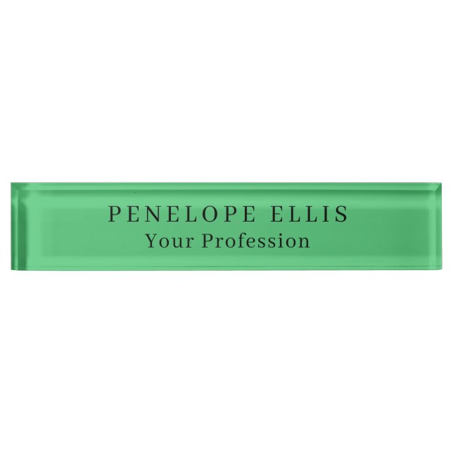 Porte-nom Pour Bureau Paris Vert Unique Original Classique Professionnel (Devant)