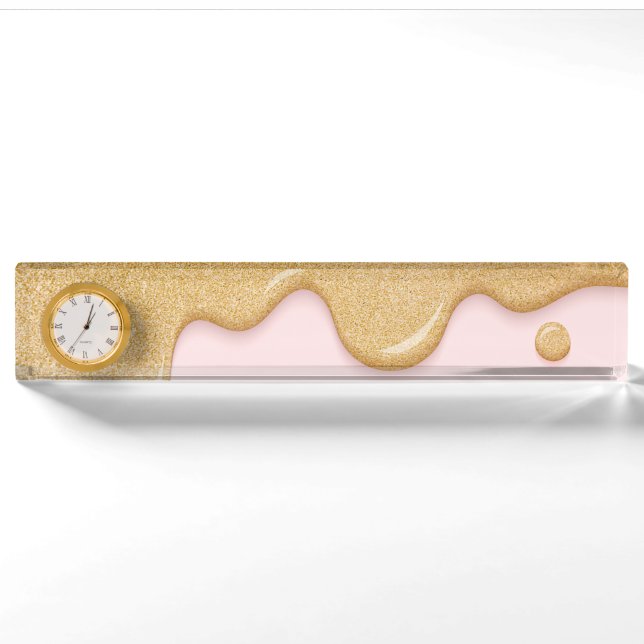 Porte-nom Pour Bureau Parties scintillant (Devant)