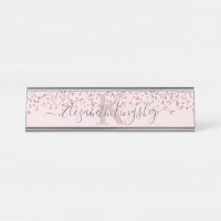 Parties scintillant or Rose Blush Diamond Monogram