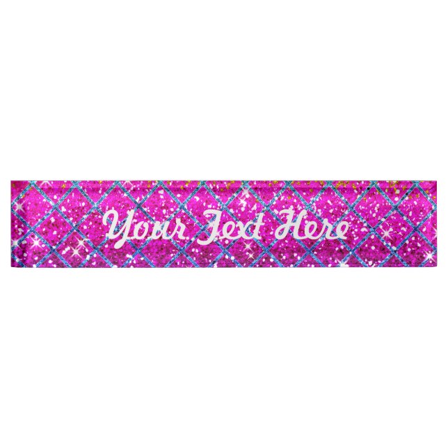 Porte-nom Pour Bureau Parties scintillant pourpre Snakeskin (Devant)