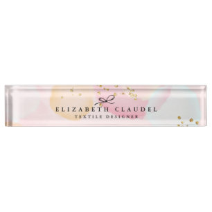 Porte-nom Pour Bureau Pastels simples sophistiqués
