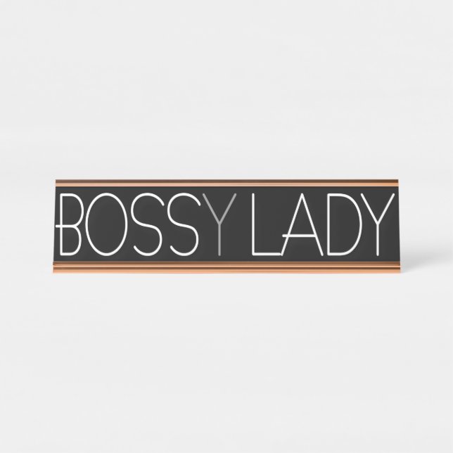 Porte-nom Pour Bureau Patron (y) Madame (Devant)