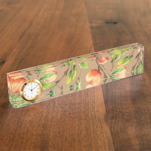 Porte-nom Pour Bureau Pêche sur l'arbre