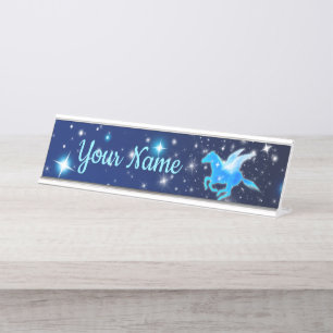 Porte-nom Pour Bureau Pegasus volant