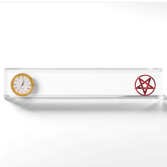 Porte-nom Pour Bureau Pentagram Red Devil (Devant)