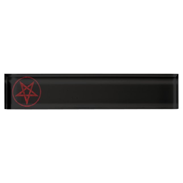 Porte-nom Pour Bureau Pentagram Red Devil (Devant)