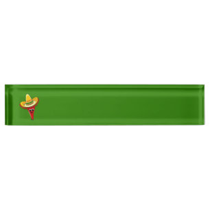Porte-nom Pour Bureau Pepper chili dans un Sombrero