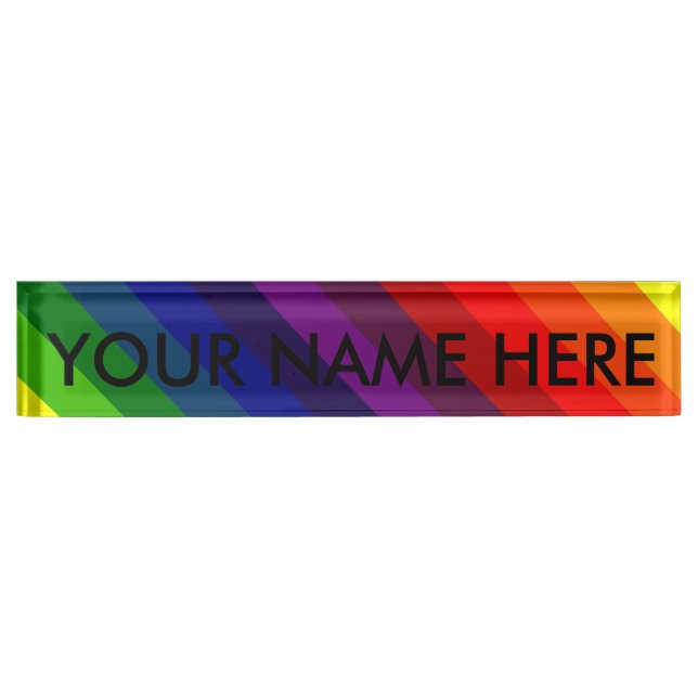 PORTE-NOM POUR BUREAU PERFECTION D'ARC-EN-CIEL ! ~ (Devant)