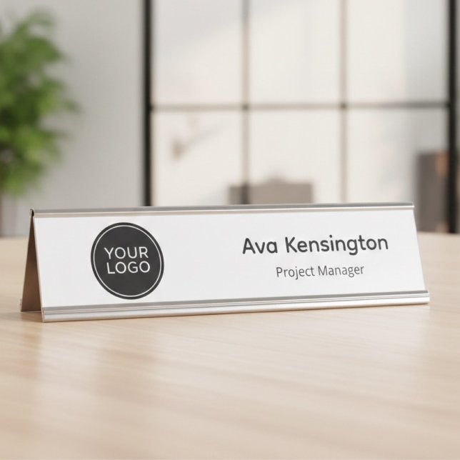 Porte-nom Pour Bureau Personalized Desk Name Plate | Custom Logo Office  (Créateur téléchargé)