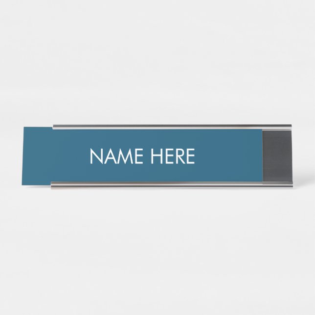 Porte-nom Pour Bureau personnaliser, modifier le nom texte turquoise ble (Devant)