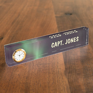 Porte-nom Pour Bureau Personnalisez le ciel de Borealis de l'aurore de