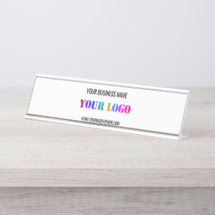 Porte-nom Pour Bureau Personnalisez Votre Entreprise Logo Site Web Burea