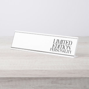 Porte-nom Pour Bureau Personnalité Édition Limitée Typographie Sarcastiq