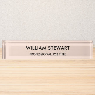 Porte-nom Pour Bureau Personnel Professionnel Minimaliste De L'Employé R