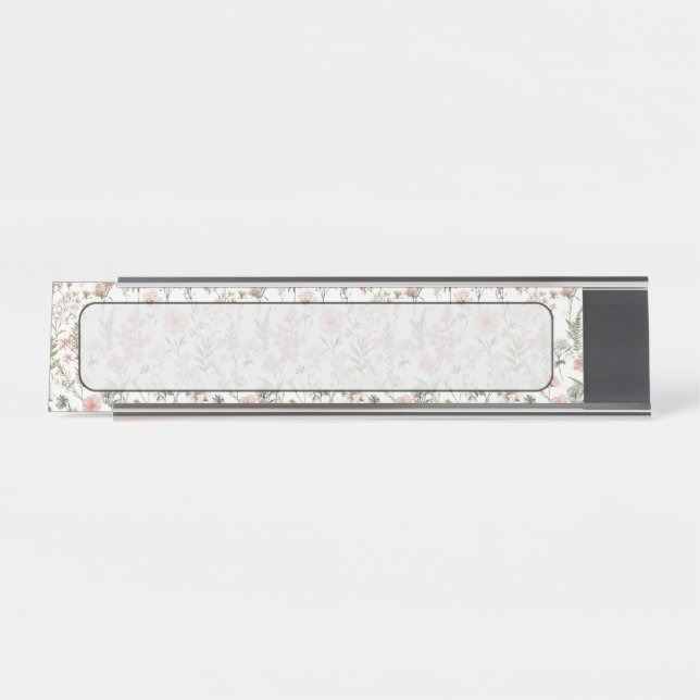 Porte-nom Pour Bureau Pétales Sereins (Devant)