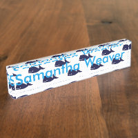Petit motif mignon de baleine de bleu marine sur