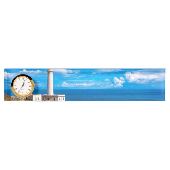 Porte-nom Pour Bureau Phare de Capo d'Otranto (Devant)