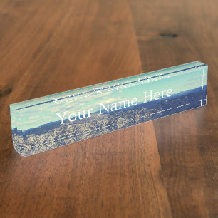 Porte-nom Pour Bureau Photographie paysage de style vintage