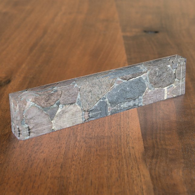 Porte-nom Pour Bureau pierre ancienne (Taille)