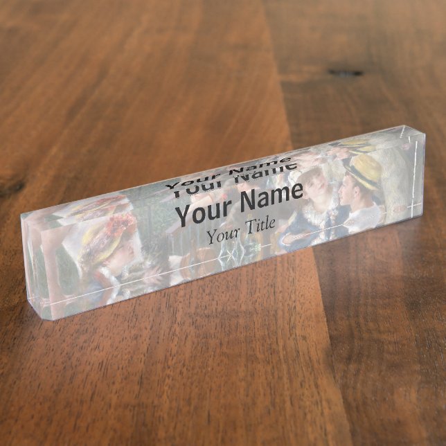 Porte-nom Pour Bureau Pierre-Auguste Renoir - Déjeuner de la fête nautiq (Taille)