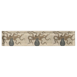Porte-nom Pour Bureau Pieuvre Kraken Antique Faune Marine Côtière