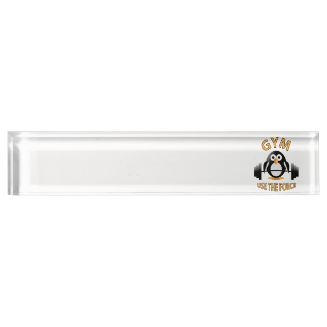 Porte-nom Pour Bureau Pingouin avec cloche (Devant)