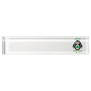 Porte-nom Pour Bureau Pingouin irlandais