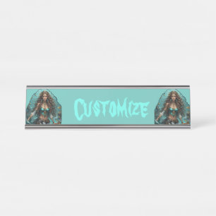 Porte-nom Pour Bureau Pirate Mermaid Lady Thunder_Cove