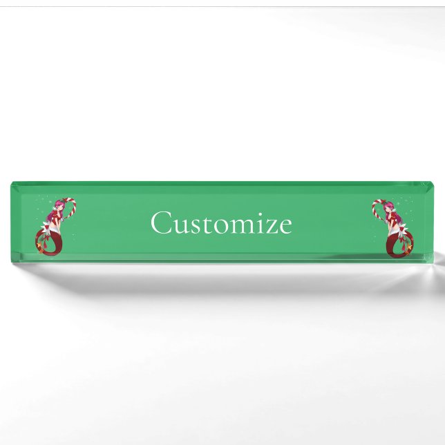 Porte-nom Pour Bureau Pixie de Noël Mermaid Thunder_Cove (Devant)