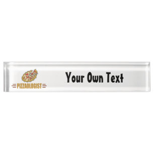 Porte-nom Pour Bureau Pizza personnalisée