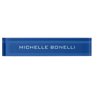 Porte-nom Pour Bureau Plaine minimaliste Bleu Profond Moderne