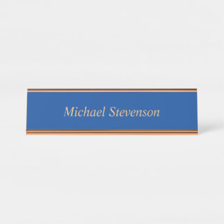 Porte-nom Pour Bureau Plaine moderne minimaliste bleu profond