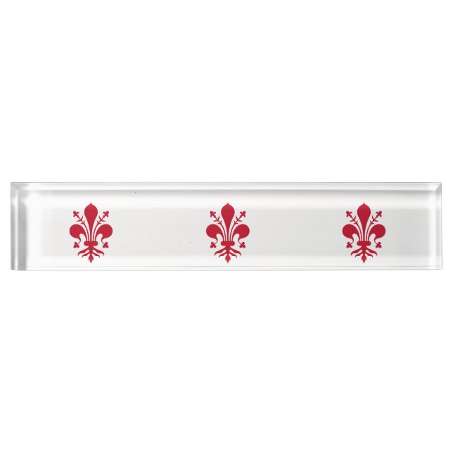 Porte-nom Pour Bureau Plaque de bureau patriotique avec Drapeau de Flore (Devant)
