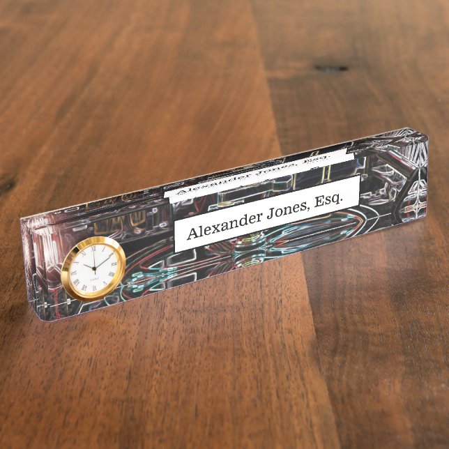 Porte-nom Pour Bureau Plaque de guidage mécanique (Taille)