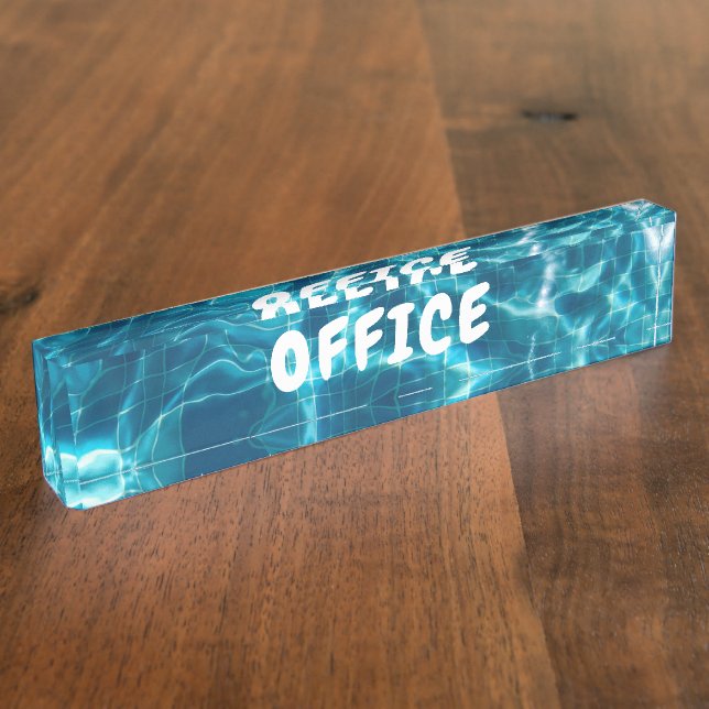 Porte-nom Pour Bureau Plaque de nom acrylique de l'Arrière - plan d'eau  (Taille)