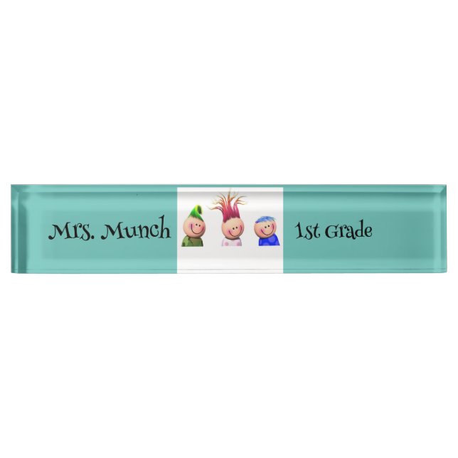 Porte-nom Pour Bureau Plaque de nom de l'enseignant (Devant)