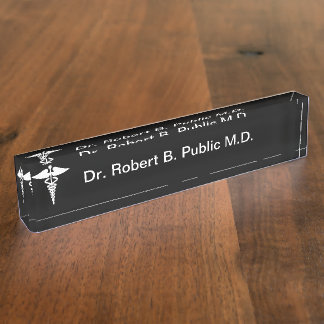 Porte-nom Pour Bureau Plaque d'identification de docteur Desk de