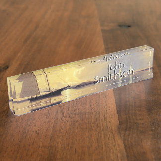 Porte-nom Pour Bureau Plaque d'identification d'îles d'océan de bateaux