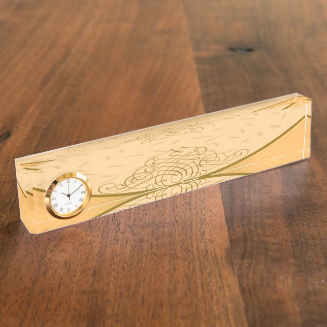 Porte-nom Pour Bureau Plaque signalétique Brown de bureau d'arrière - (Taille)