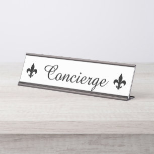 Porte-nom Pour Bureau Plat de bureau de signe de concierge