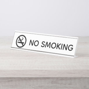 Porte-nom Pour Bureau Plat "non-fumeurs"