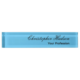 Porte-nom Pour Bureau Plat professionnel minimaliste moderne Ciel bleu